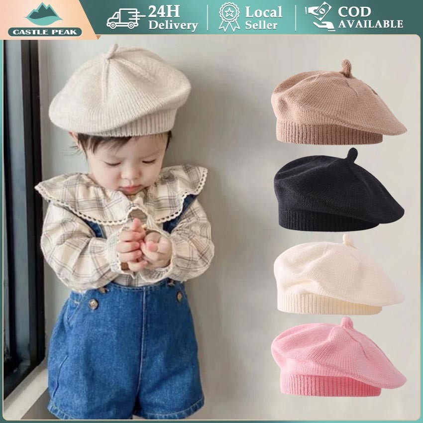 Baby Beret Hat / Baby Korean Hat / Topi Beret Bayi / Pelukis Topi Anak Topi Musim Dingin