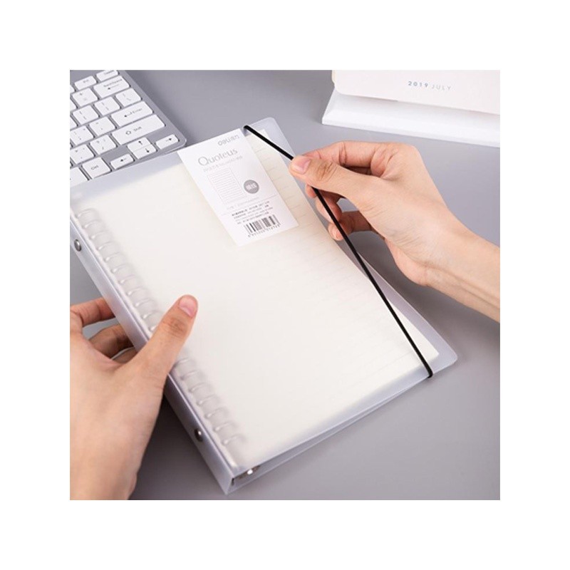 

Deli Buku Binder Catatan Notebook Loose Leaf Book 60 Sheets A5 - HA560 - White