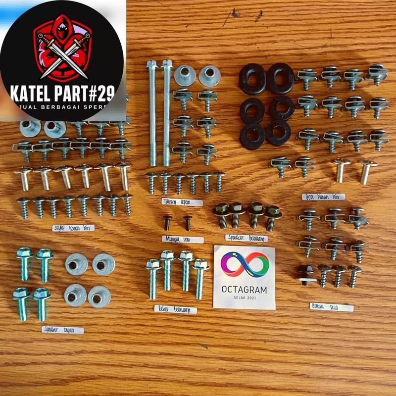 Gratis Ongkir/Baut fullset body Yamaha Jupiter MX new 135/Gratis Ongkir/Baut fullset body Yamaha Jup