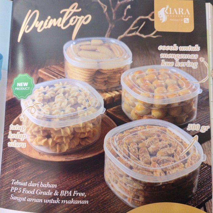 GROSIR Toples Kue Kering Nastar Plastik 500gr Toples Makanan 1/2KG