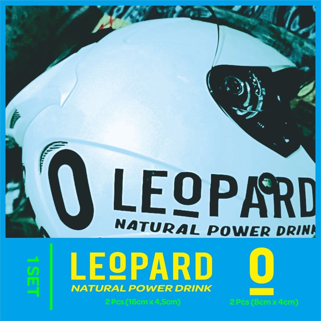 Stiker Set Leopard Helm Full Face Half Face Polos - Cutting Sticker (KEREN+MURAH)