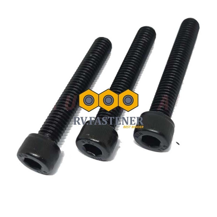 BAUT L M24 BAJA HITAM | GRADE 12.9 DRAT 24 MM PITCH 3.00 KUNCI L HEX19