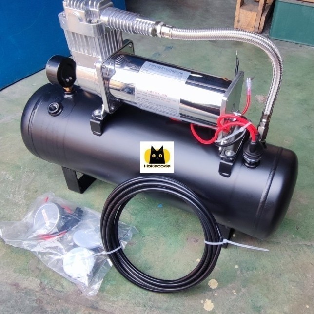 Tabung Kompresor DC 10 liter 12v 24v air suspension telolet  Basuri 12V
