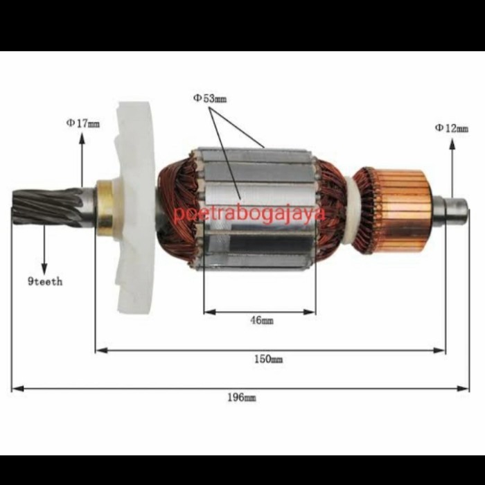 angker armature rotor DZG15 AZG15 PH65