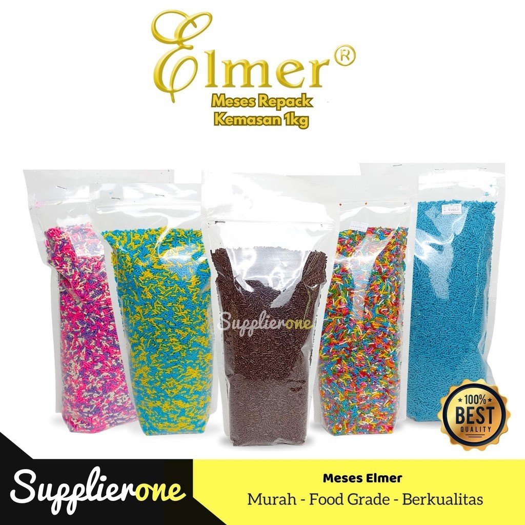 

Elmer Meses 1KG / Meses Elmer / Meses Elmer Repack / Meses Dark Cokelat / Meses Warna Warni / Meses Hijau / Meses Pink