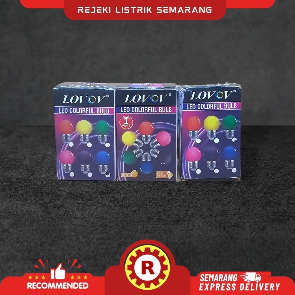 LAMPU LED WARNA, BOLEP WARNA, 1W, WARNA BIRU, UNGU, HIJAU MERK LOVOV