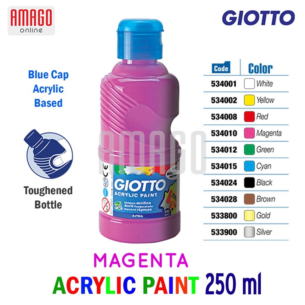 

GIOTTO Acrylic Paint Cat Akrilik 250 ml - warna Magenta - 534010