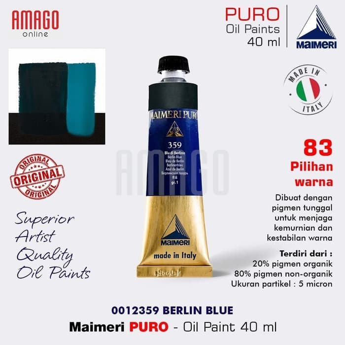 

MAIMERI Puro - Oil Paint - Berlin Blue - 40ml - M0012359