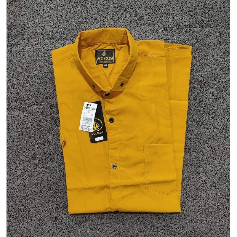 Kemeja Jumbo XXL-XXXXL Warna Mustard Kemeja Pria Jumbo/ ungu lavender violet bolsom liliac