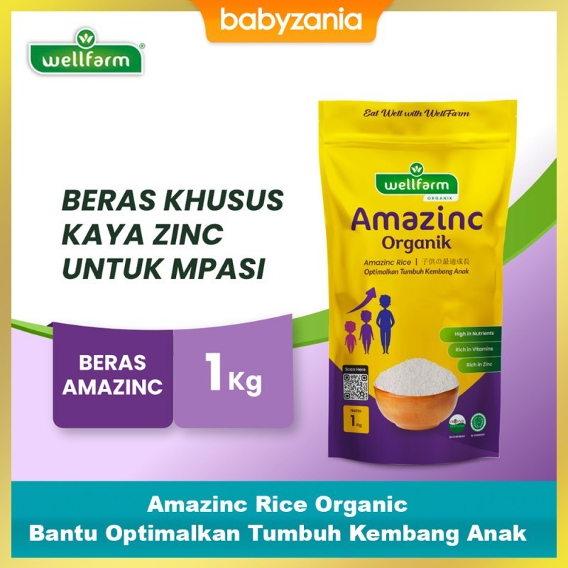 

Wellfarm Beras Amazinc Organik MPASI Bayi Kaya Zinc Organic Rice 1 Kg