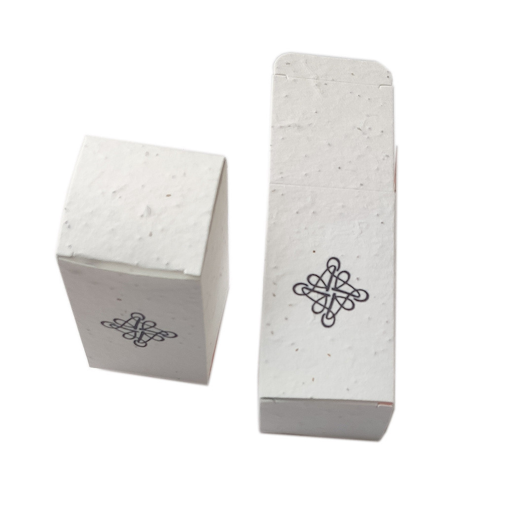 

Kotak Kemasan Kotak Kosmetik Kardus Kertas Biji Daur Ulang Hijau Kustom Ramah Lingkungan