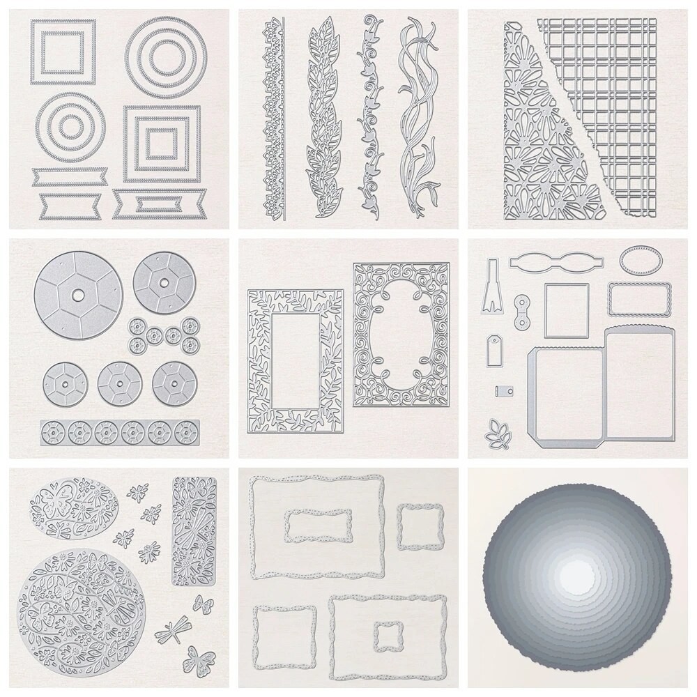 

Delicate Edges Dies Paper Stylish Shapes Split Card Textures Sequins Metal Cutting Dies For DIY Scrapbooking Crafts Card Making