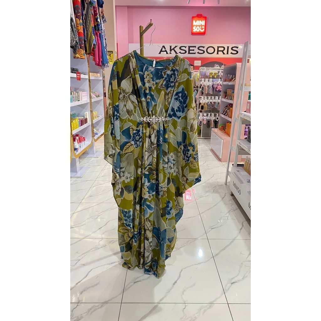 Kaftan Premium Motif Bunga