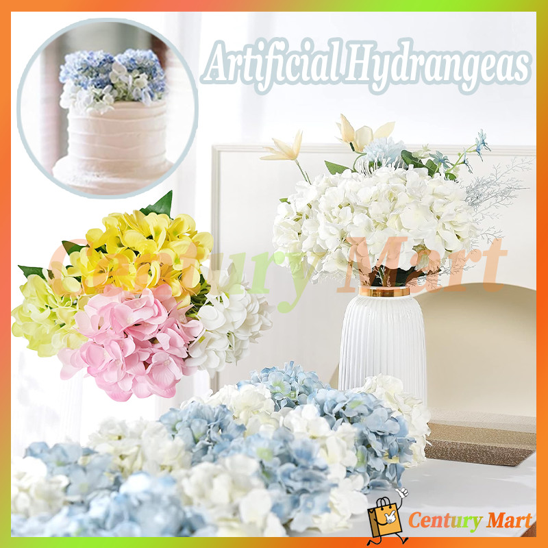 Artificial Large Hydrangeas /Hortensia Palsu/Bunga Palsu Tanaman Dekorasi /Bunga Hiasan