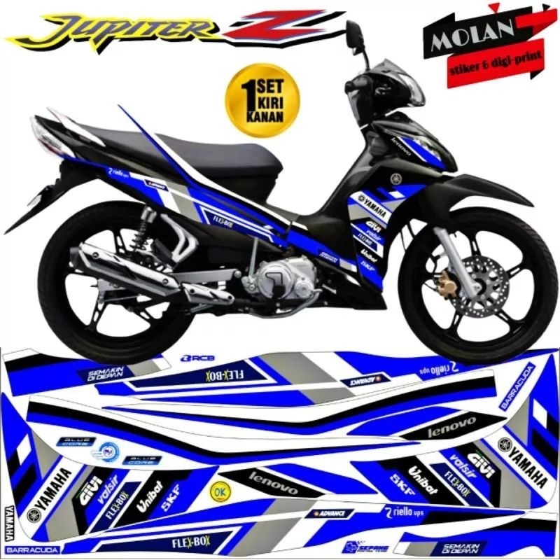 Decal Sticker Striping Variasi Jupiter Z Robot 2010-2013 FIAT Yamaha MOTO GP /Jupiter Z 2010 /Jupite