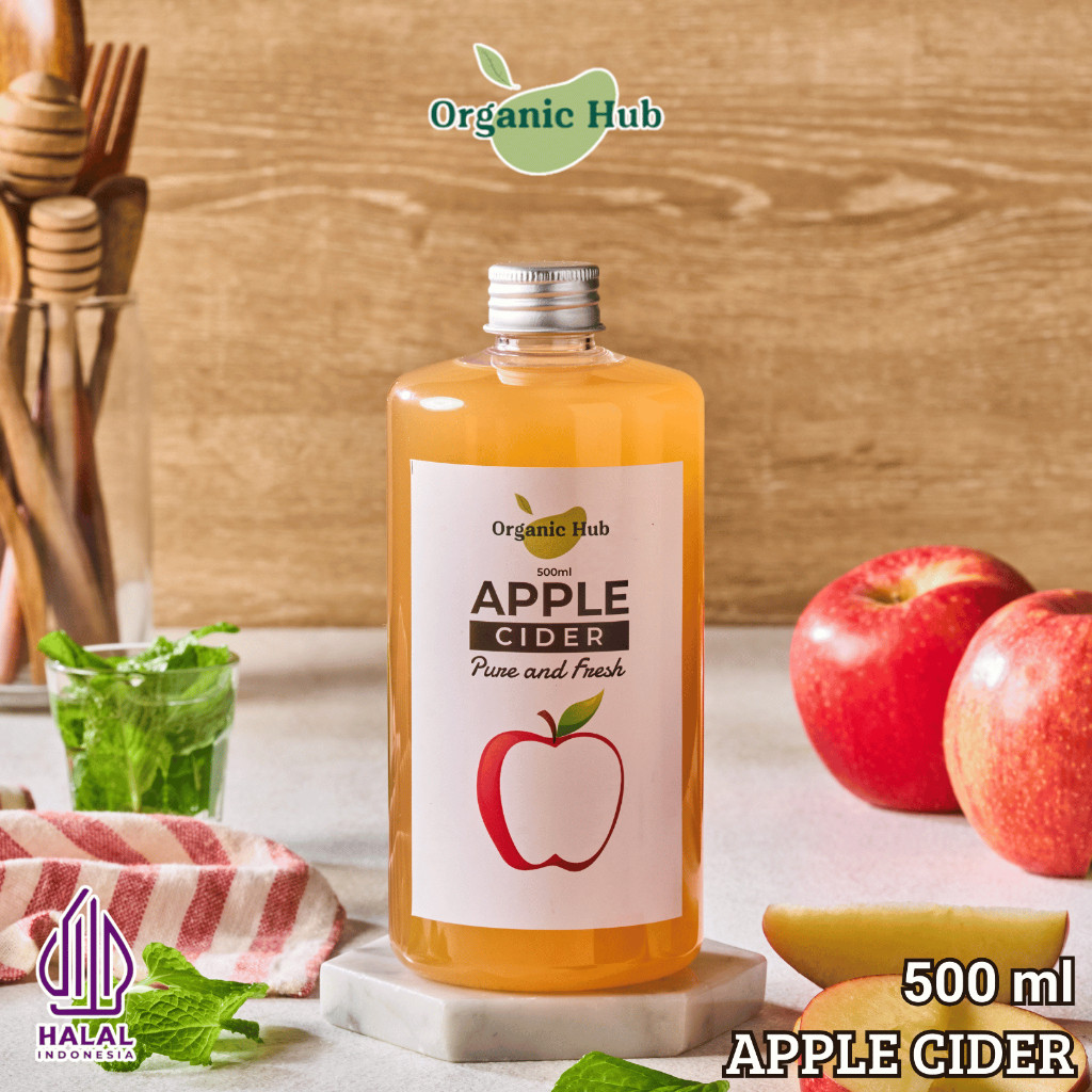 

Organic Hub Cuka Apel With Mother 500 ml Asli 100% Apple Vinegar With Mother