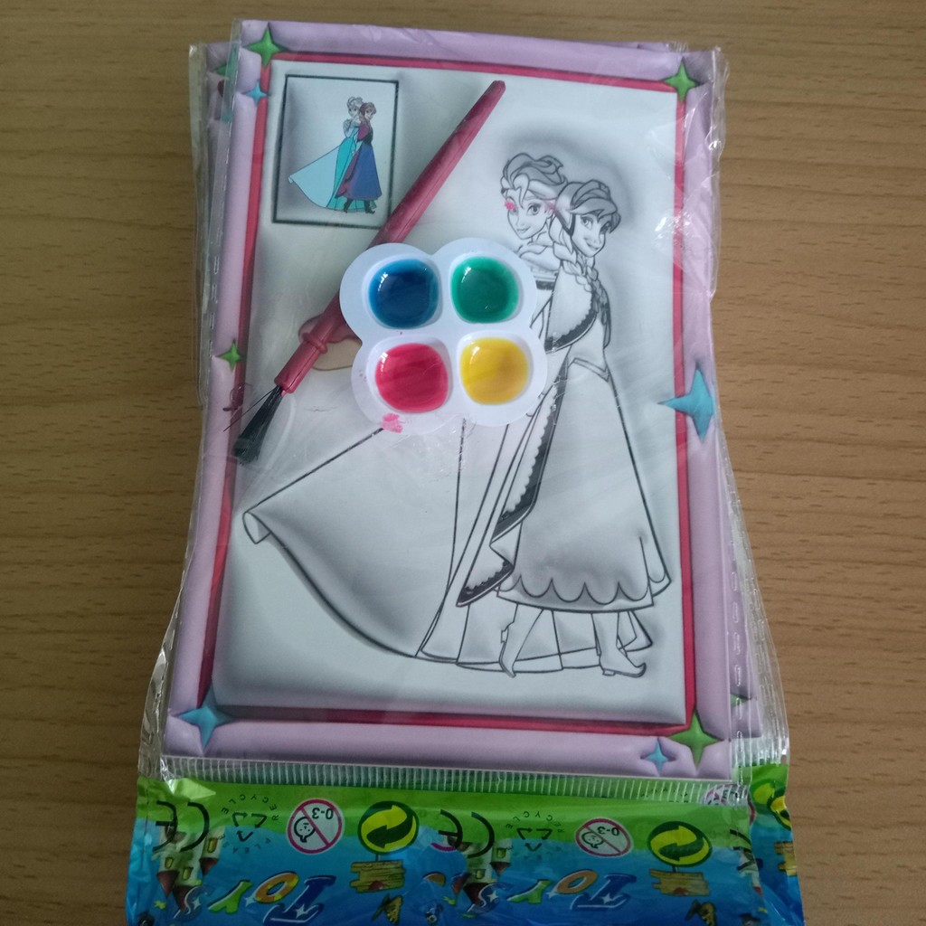 

Kertas Mewarnai Cat Air / Mainan Edukasi Anak Perempuan Kecil isi 10pcs