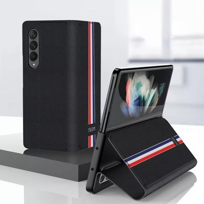 Flip Leather Case Samsung Galaxy Z Fold 3 Flipcase Cover Fold3 Casing