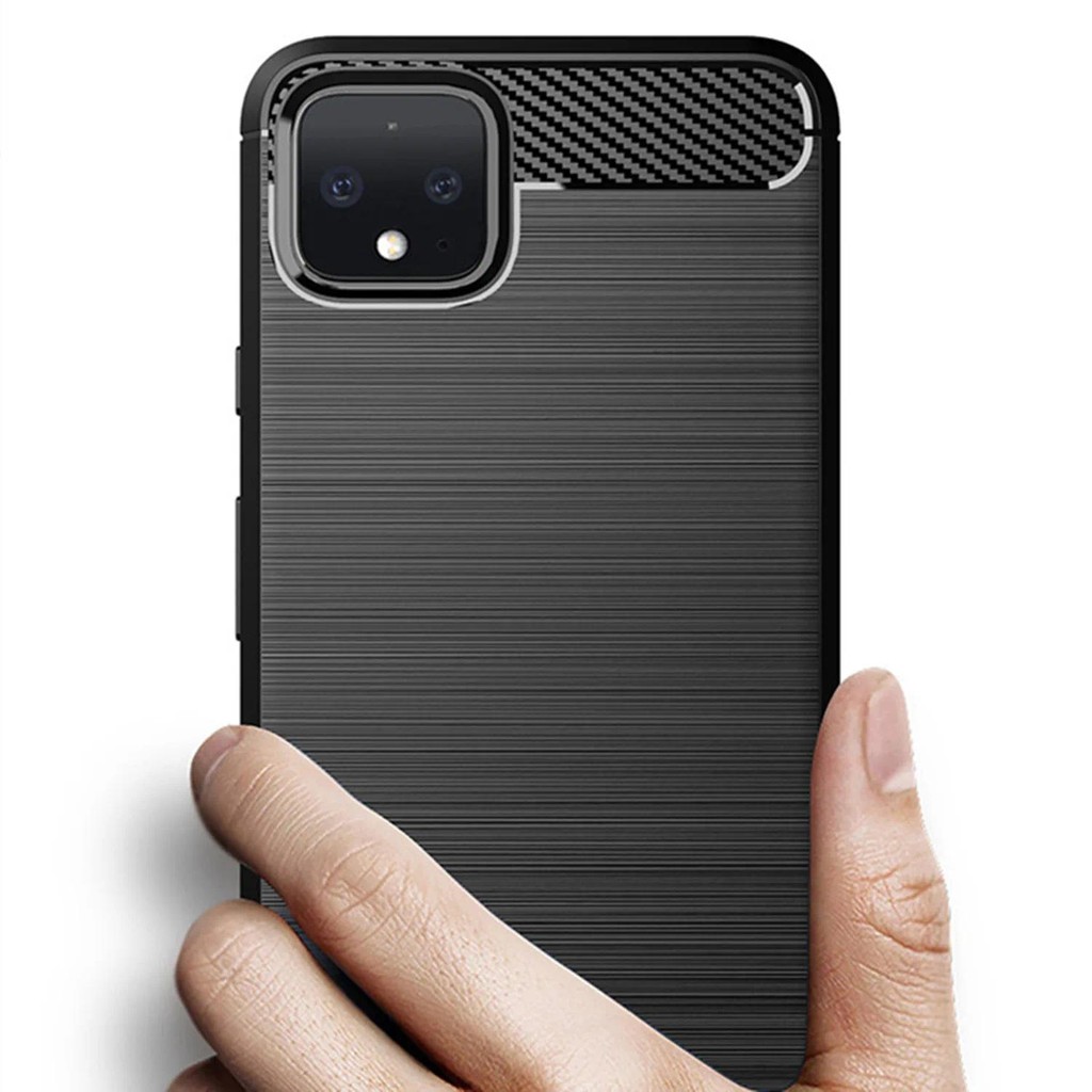 For Pixel4 XL Google Pixel 4XL google pixel4xl case casing Soft Silicone Carbon Fiber Back cover