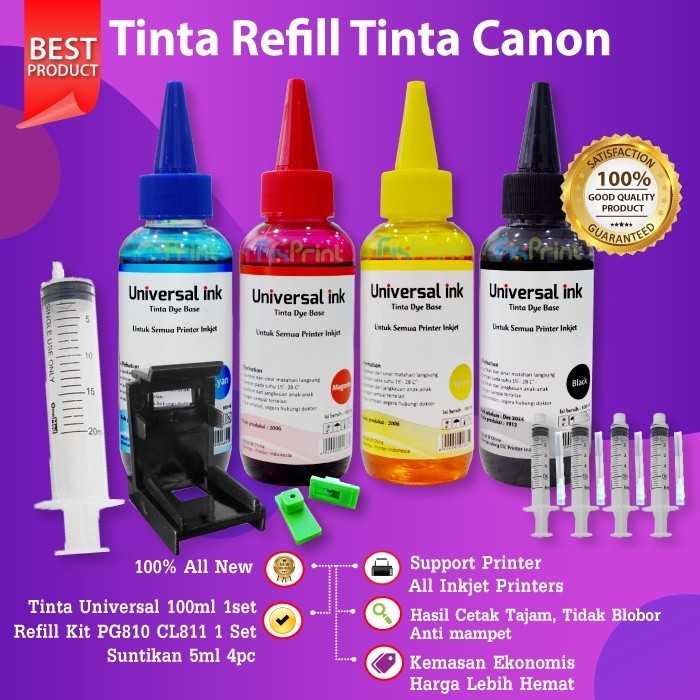 Paket Compatible Canon PG810 CL811 PG47 CL57 PG745 CL746 PG510 CL511 PG210 CL211