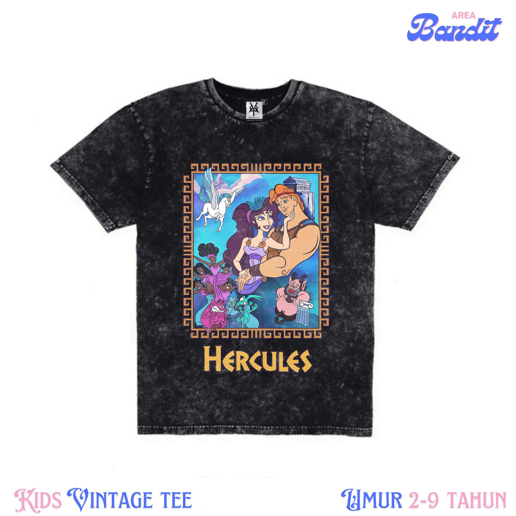 BANDITAREA "Hercules volume 1" kaos anak washed | baju anak | kaos washing | kids vintage tee