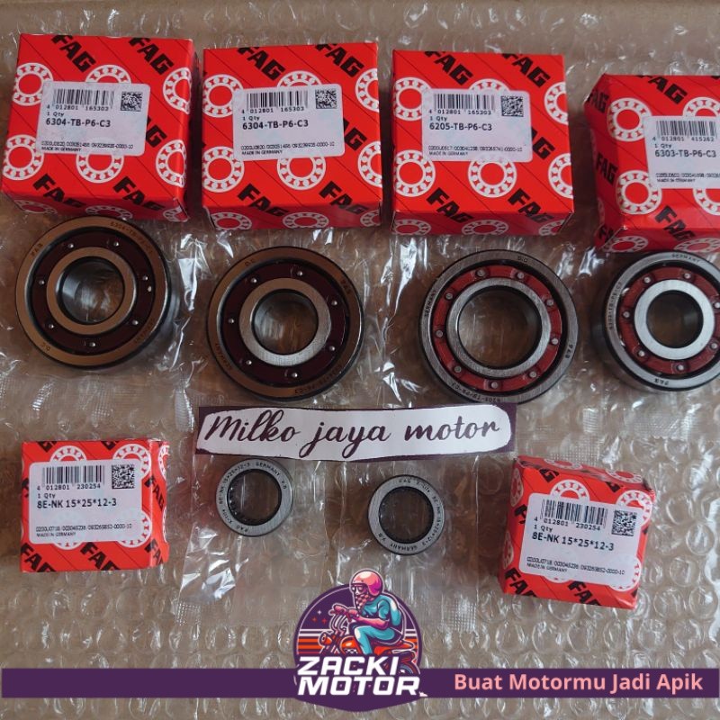 Bearing laher klaher mesin fullset kruk as gigi rasio racing keramik rx king k s rxk rxs rx spesial 