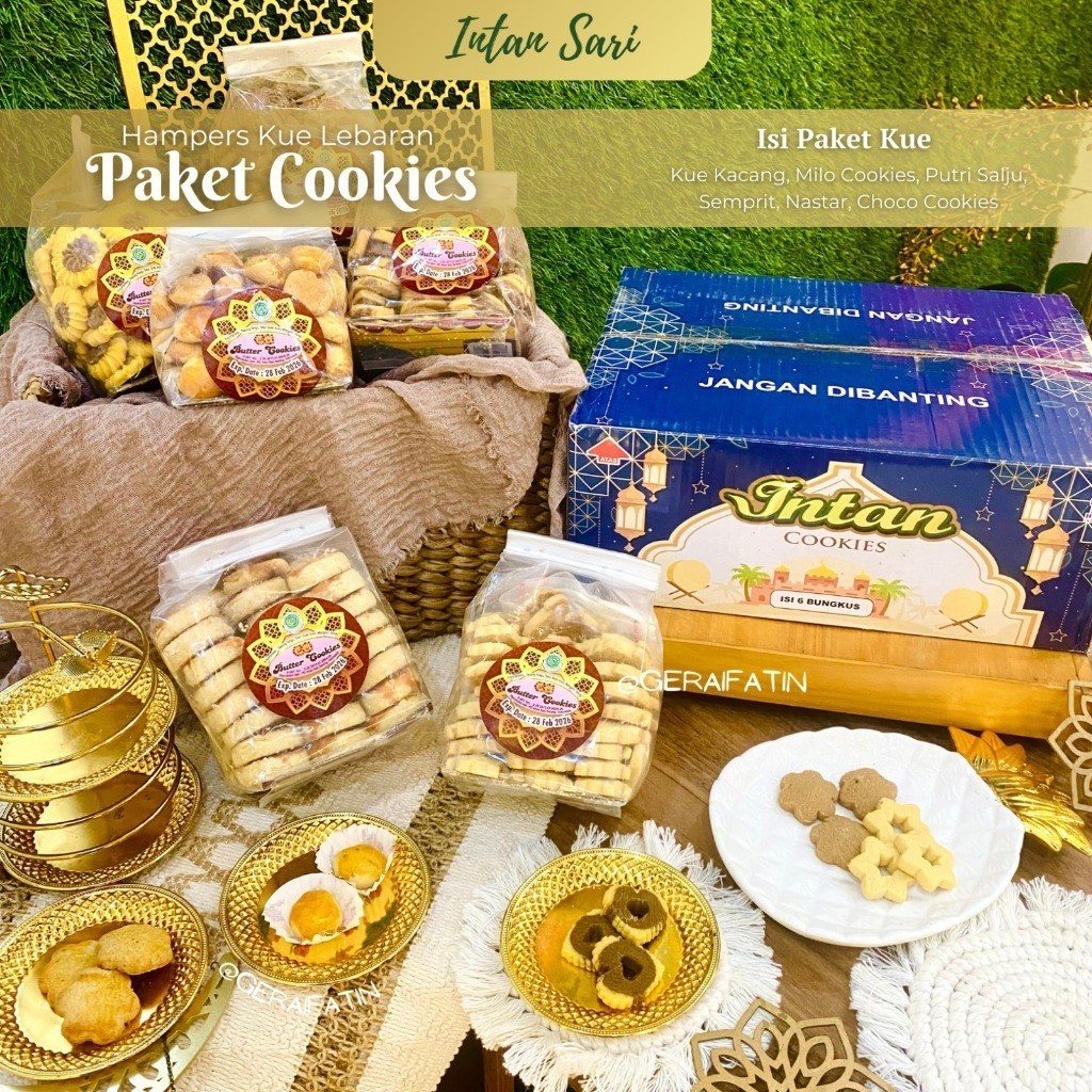 

HAMPERS LEBARAN EKONOMIS-HAMPERS KUE KERING LEBARAN INTAN SARI PAKET COOKIES / KUE LEBARAN IDUL FITRI