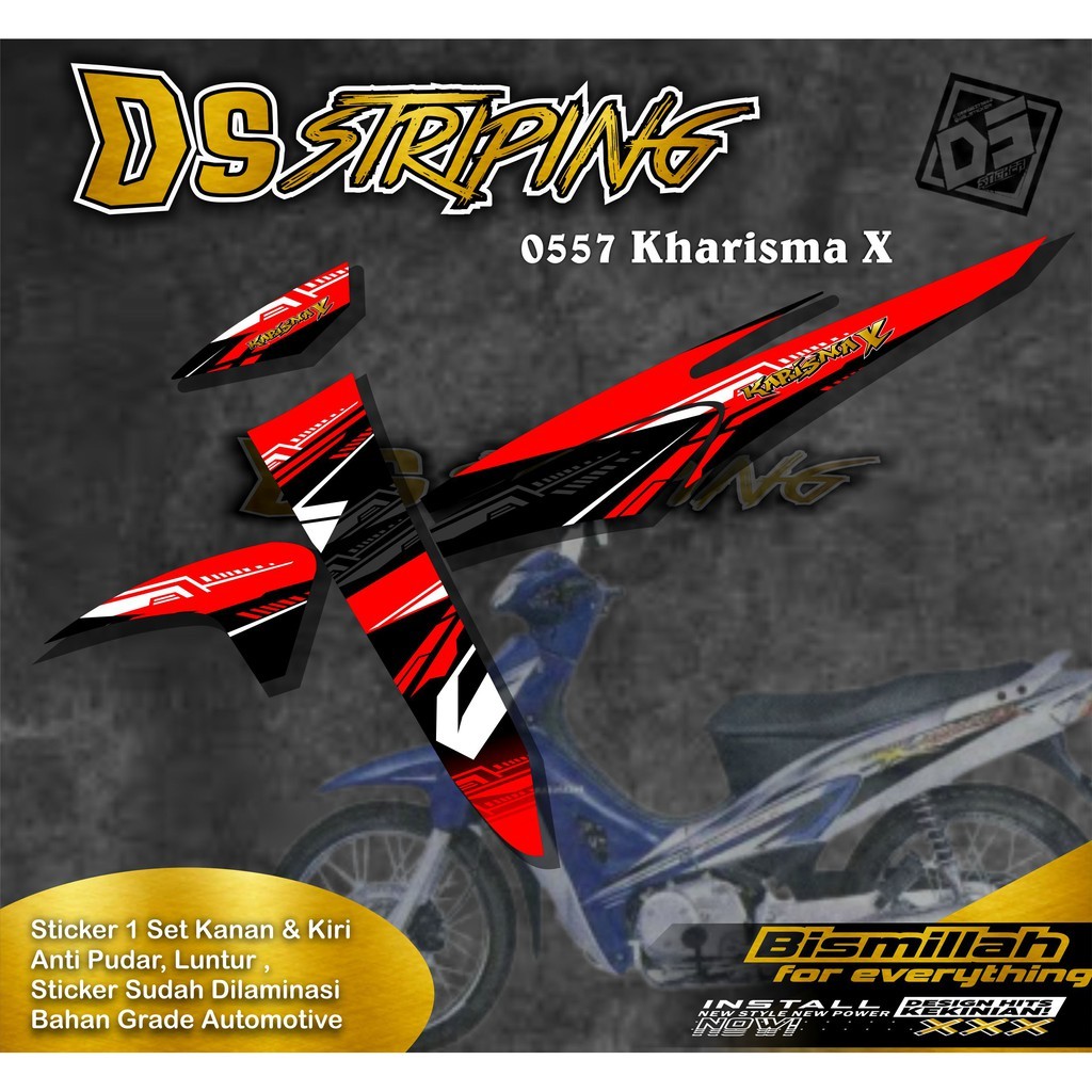 Striping Karisma X Simpel  Stiker List Variasi