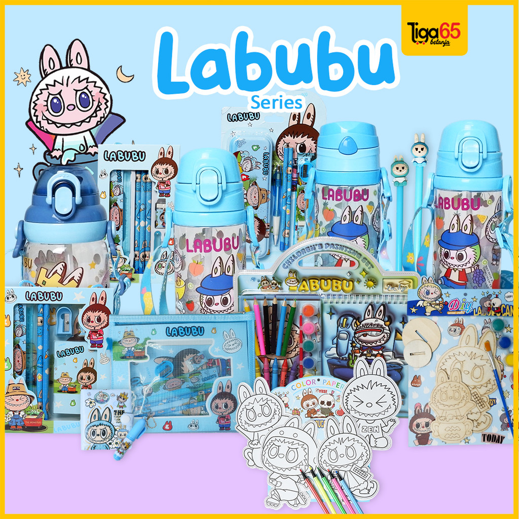 

[PAKET HEMAT] Labubu Set Biru / Set Karakter Lucu / Kado Ulang Tahun / Hampers Hadiah