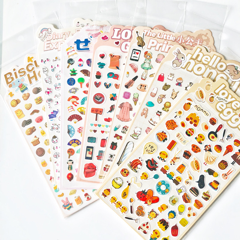 

1 Sheet Cartoon Lovely Decorative Mini Sticker for Nails Households Phones Notebook Decoration