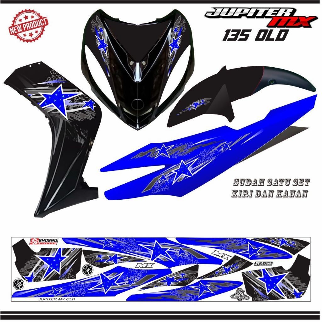 STRIPING VARIASI MOTOR JUPITER MX OLD / STRIPING POLET BINTANG JUPITER MX LAMA VARIASI