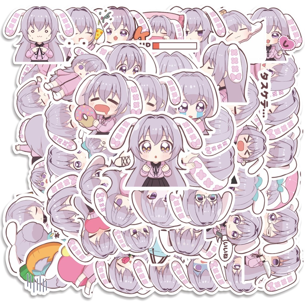 

COD 50 Pcs Stiker Cartoon Bunny Girl V2 Lucu Anti Air Untuk Dekorasi Notebook Sepeda Skateboard Handphone