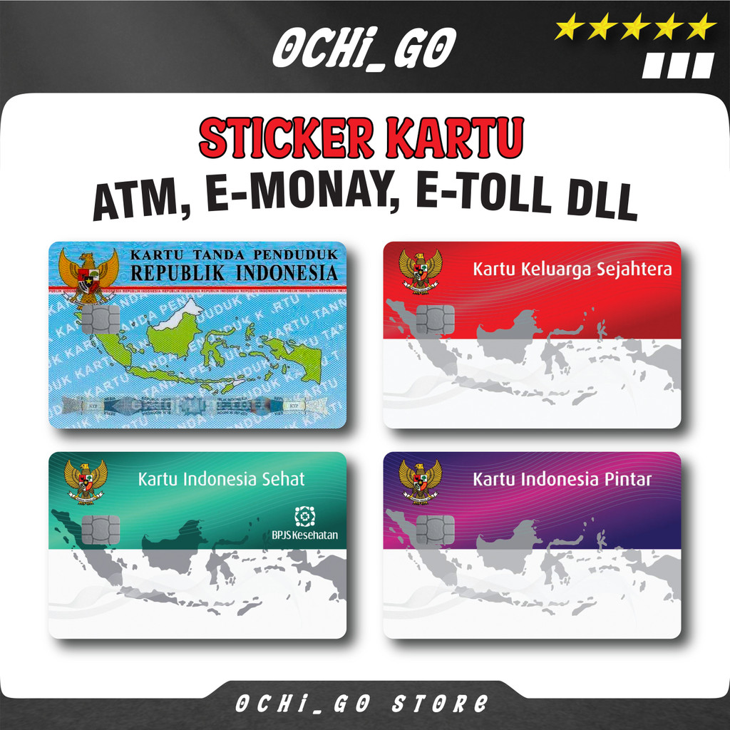 

Stiker Sticker Kartu Atm Garskin Skin Card Pelindung KTP BPJS KIP Stiker Kartu Atm Bca | Bri | Mandiri | Debit | Credit | E-money | Flazz ( Vinyl )