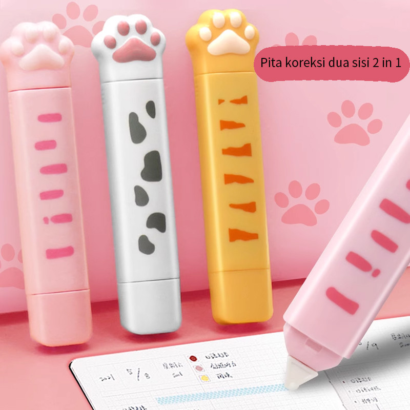 

CORRECTION TAPE & Ukuran Roller & DOUBLE TAPE / 2in1 Adhesive Roller Tape & Tip-x—Hibio Present