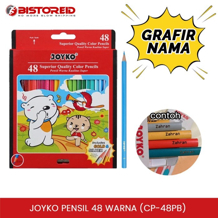 

[GRAFIR NAMA] JOYKO CP-48PB PENSIL 48 WARNA PANJANG SUPERIOR QUALITY