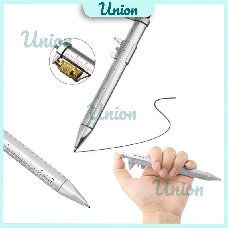 

UM Pena Ukur Ballpoint / Scale Ruler / Pena Bolpoin Multifungsi Jangka Sorong Ruler Penggaris / Pen Pena Hitam Jangka Sorong