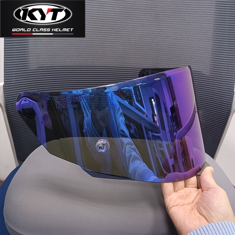 Original Visor KYT TT Course Visor Clear Iridium Perak Blue  Kyt Tt Course All Merk Visor Kyt Tt Cou
