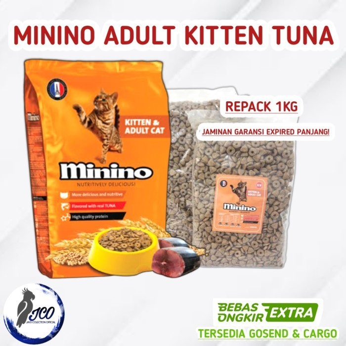MININO KITTEN ADULT 1KG PAKAN KUCING MININO TUNA 1KG
