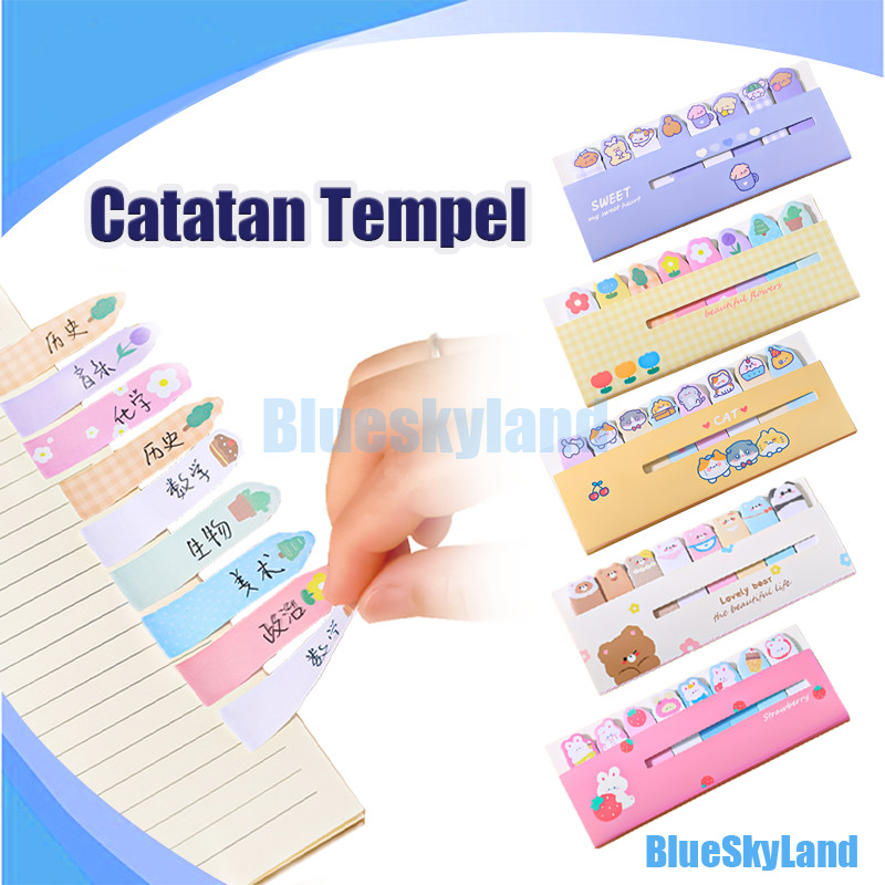 

Tempelan Kertas Catatan 120 Lembar Pembatas Buku / Sticky Notes Karakter / Karakter Hewan Lucu Penanda Buku Stationery Memo Pad Convenience Cute 8 IN 1 / Catatan Tempel Berkualitas Tinggi / Terjangkau