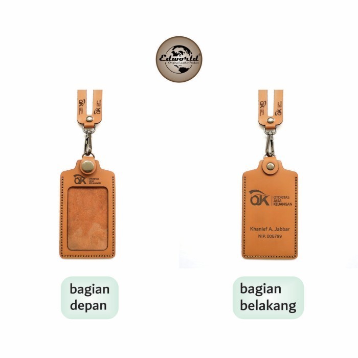 

PROMO!! -ID CARD HOLDER Dari Kulit Sapi Asli Model 1 Slot Card - Coklat Tua