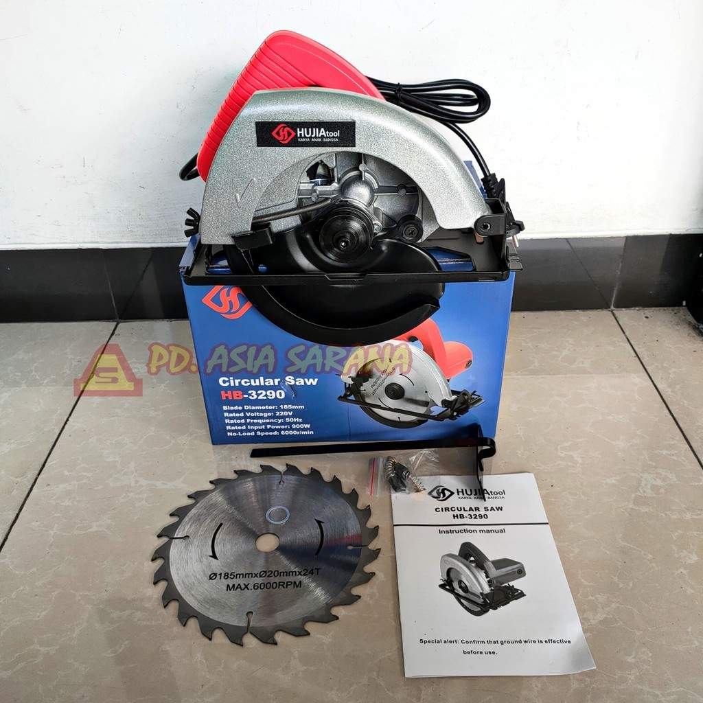 Mesin Circular Saw Kayu HB-3290 HUJIA / Serkel Gergaji Potong Listrik