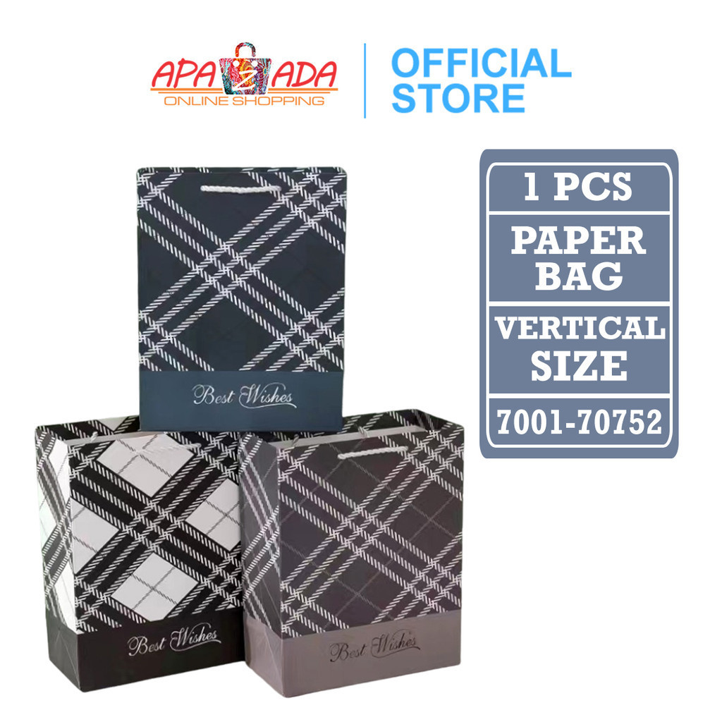 

Apazada Paperbag Vertical Size 25.4 x 20 x 9.5 Cm / Paper Bag Kado / Souvenir Packaging / Gift Bags SZ7001-70752