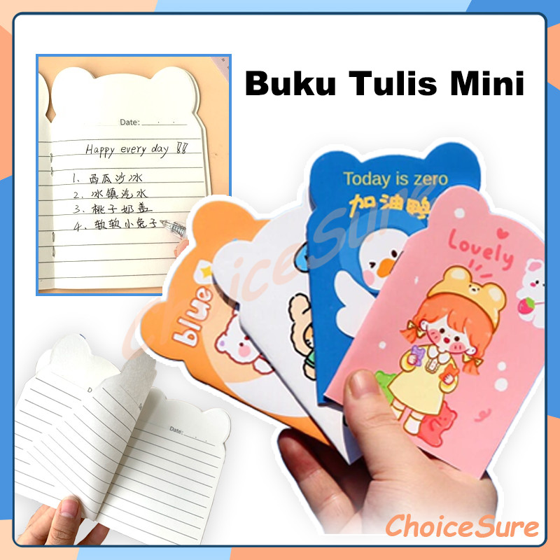 

Buku Tulis Mini / Note Book Mini Cartoon / Buku Catatan Kartun Berkuping Mini