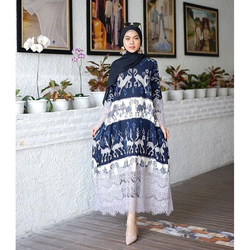 gamis - gamis tenun - gamis etnik - baju tenun - baju kondangan