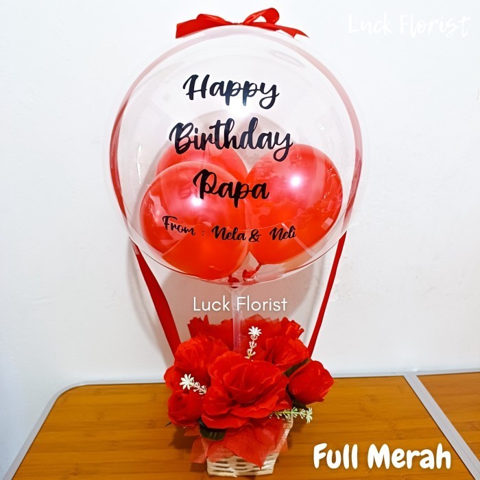 Buket Balon Grand Opening - Balon Anniversary - Valentine - Bloom Box - Bunga Pink, Pink GLK