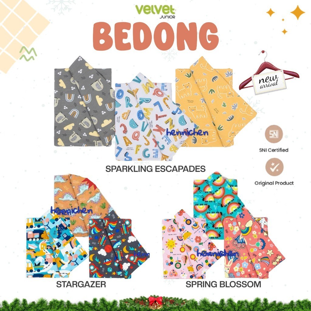 YT64RL TERMURAH PROMO Velvet Junior Bedong Bayi GRACIOUS GIFTS / SPARKLING ESCAPADES / STARGAZER / S