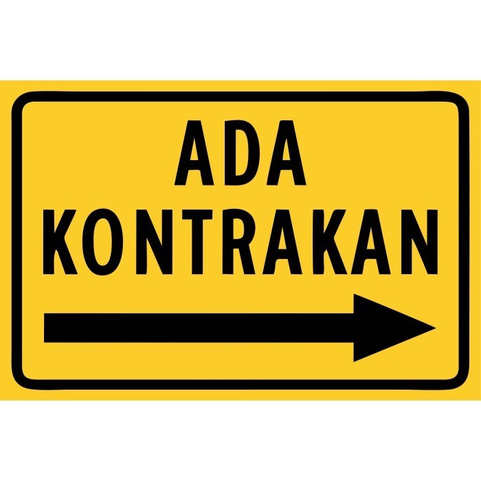 

Rambu Informasi Kontrakan AKRILIK - stiker 20x30 cm