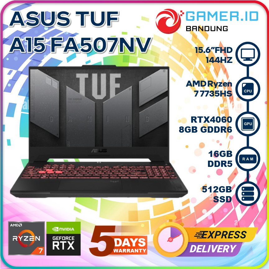 ASUS TUF A15 FA507NV RYZEN 7 7735HS RTX4060 16GB 512GB 15.6FHD 144HZ