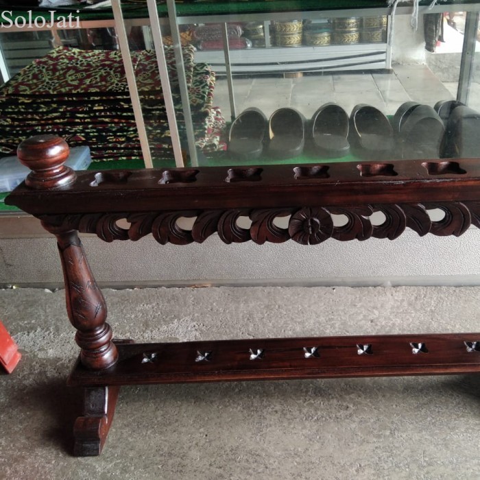 

jagrak keris klasik jati isi 7 antik