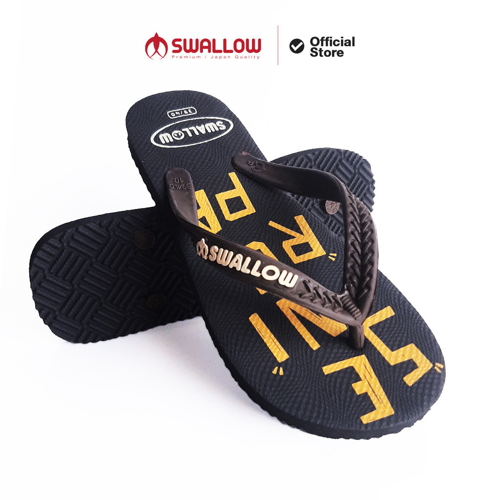 Sandal Jepit Pria Swallow Seni - Motif Seni Rupa Warna-Warni [SWLTRAD 02 B]